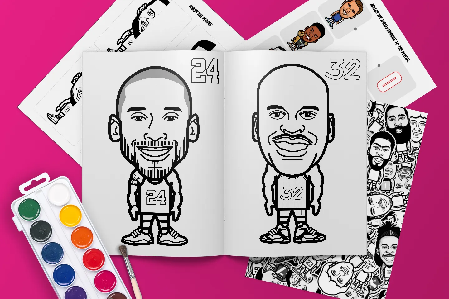 Hoops & Hues printed book preview