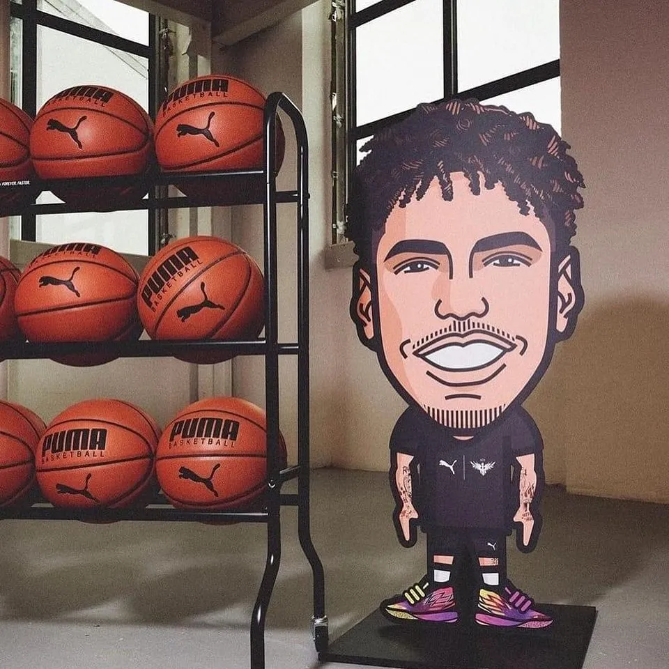 The Melo Faster Tour illustrated character artwork