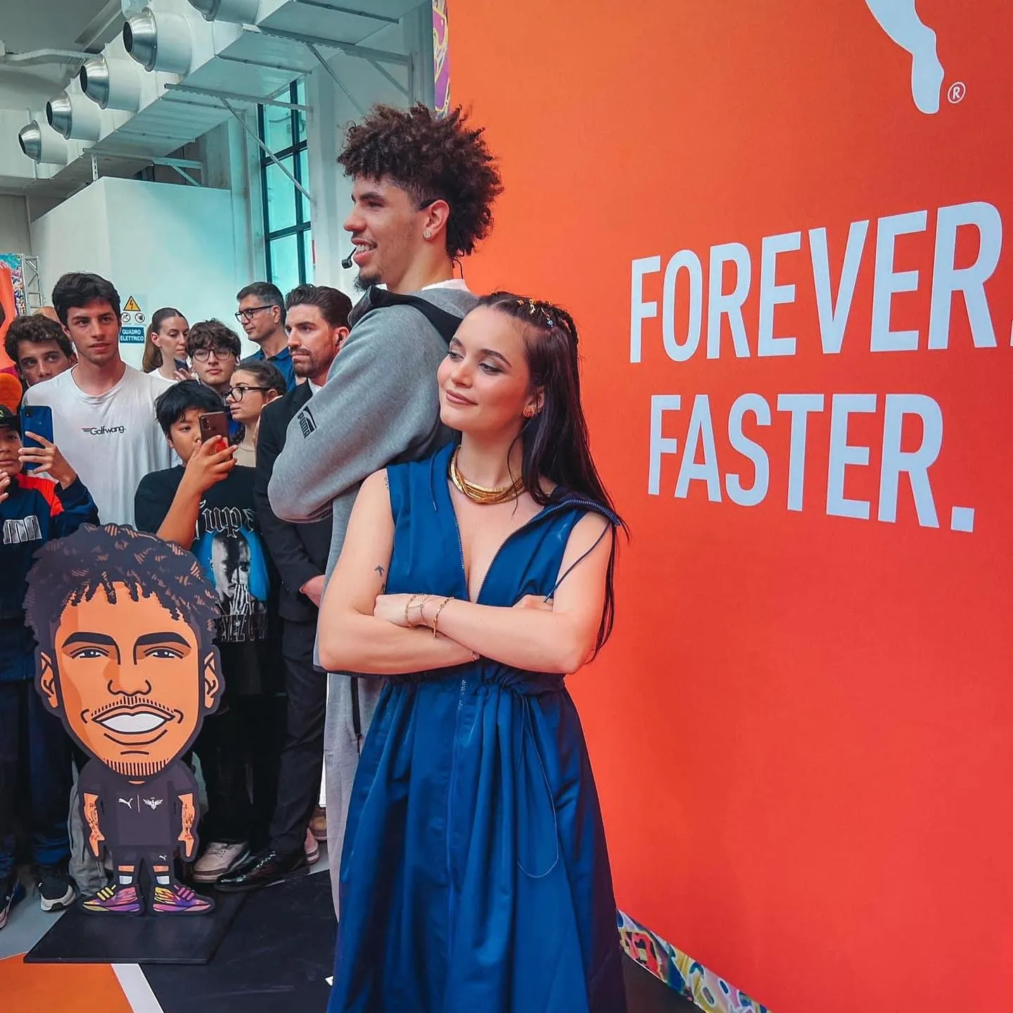 Melo Faster Tour event artwork in a European city
